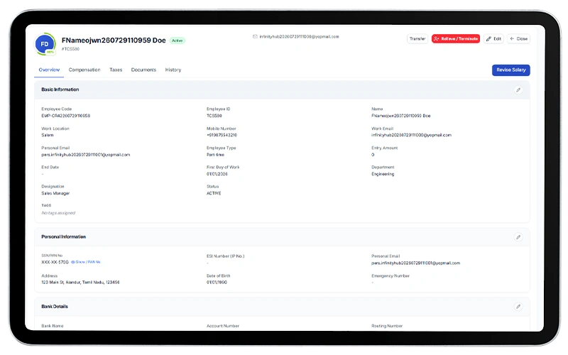 Centralized Employee Database