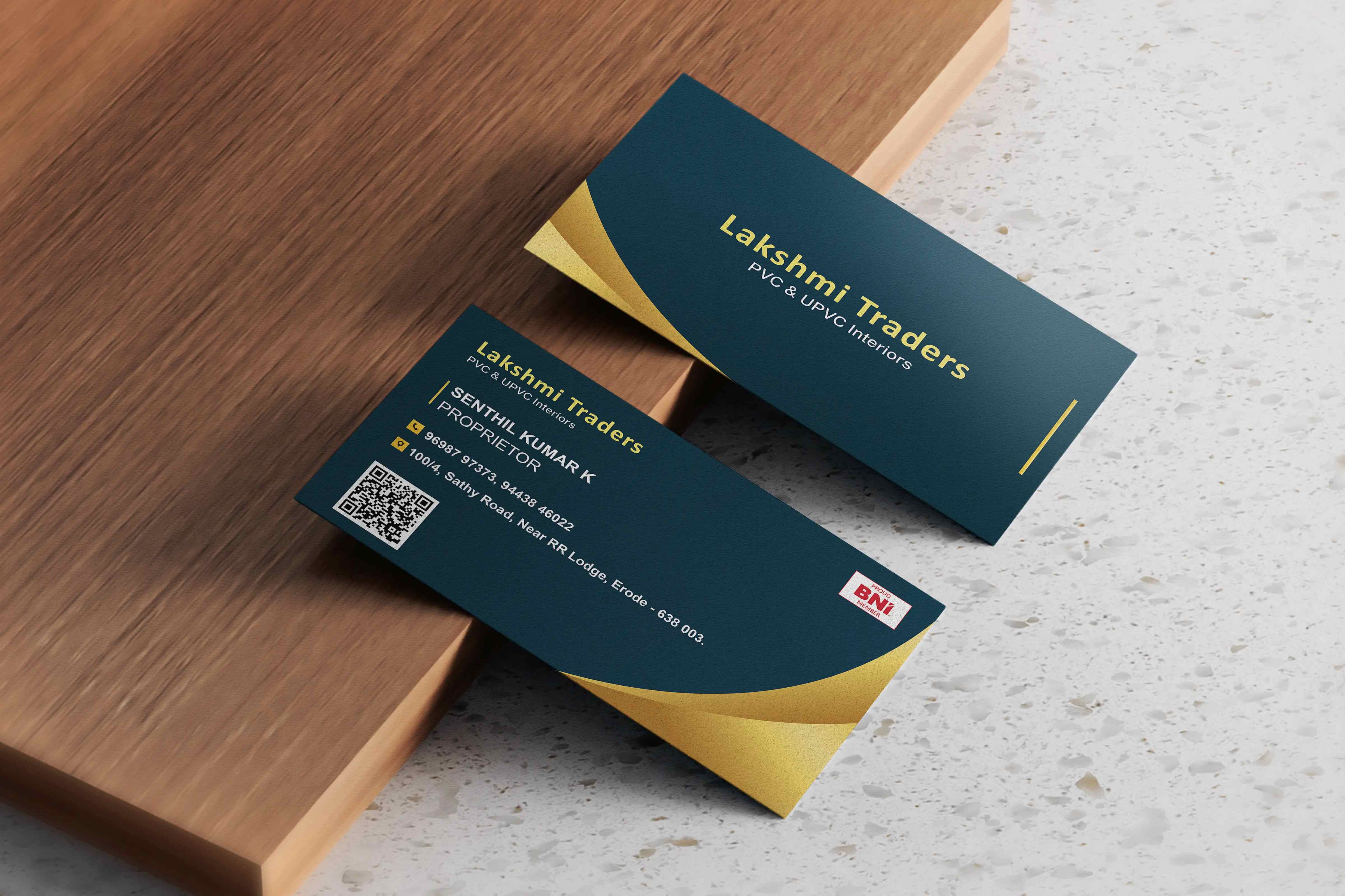 Lakshmi Traders business card
