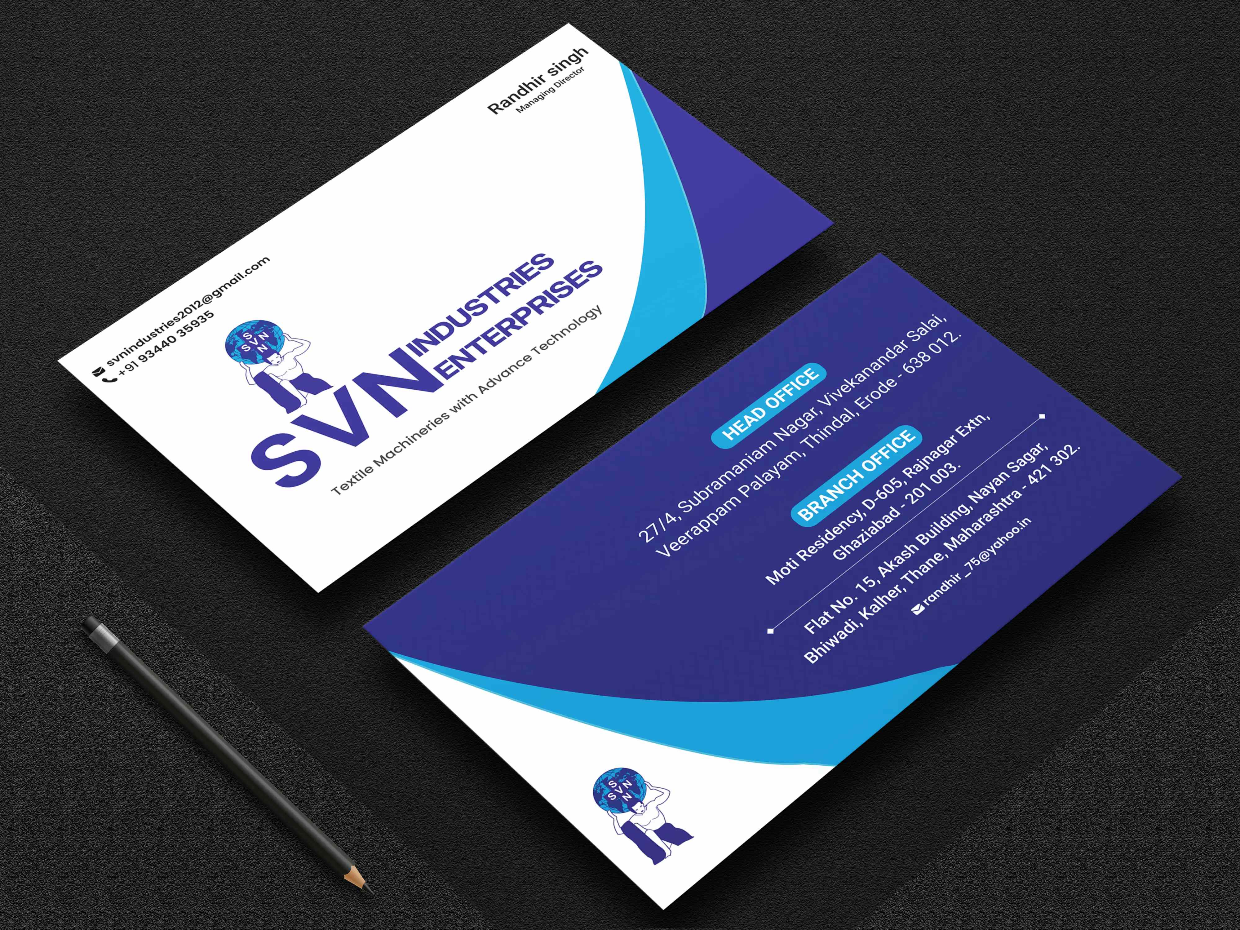 SVN Industries Enterprises business card