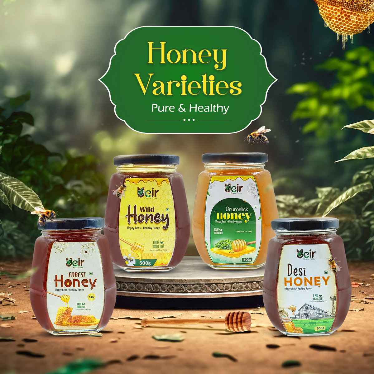 Honey Bottle pet shampoo packaging design