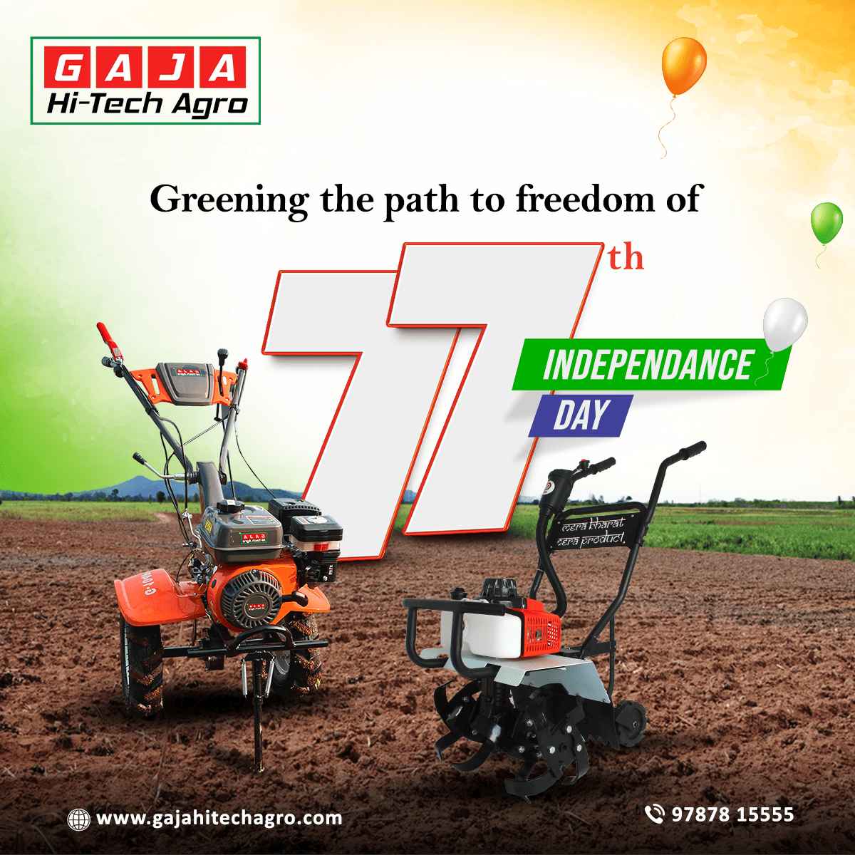 Gaja Hi-Tech Agro social media poster design