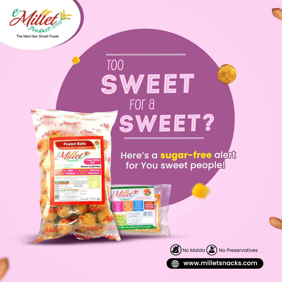 Millet social media poster design